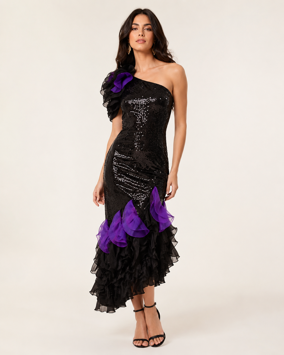 Sequined Black Carmen Costume Rental