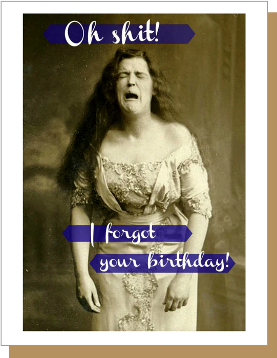 Oh Shit Birthday Card