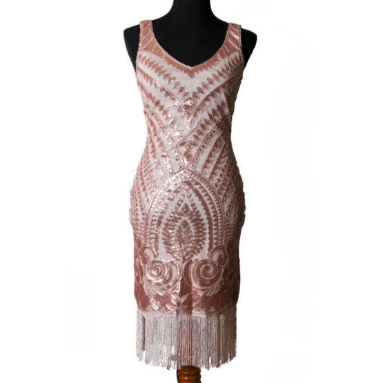 Rose Gold Flapper Dress Rose Gold Flapper Dress
