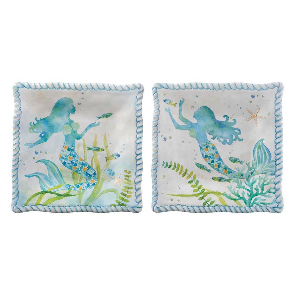 4-Piece Mermaid 6" Melamine Plate