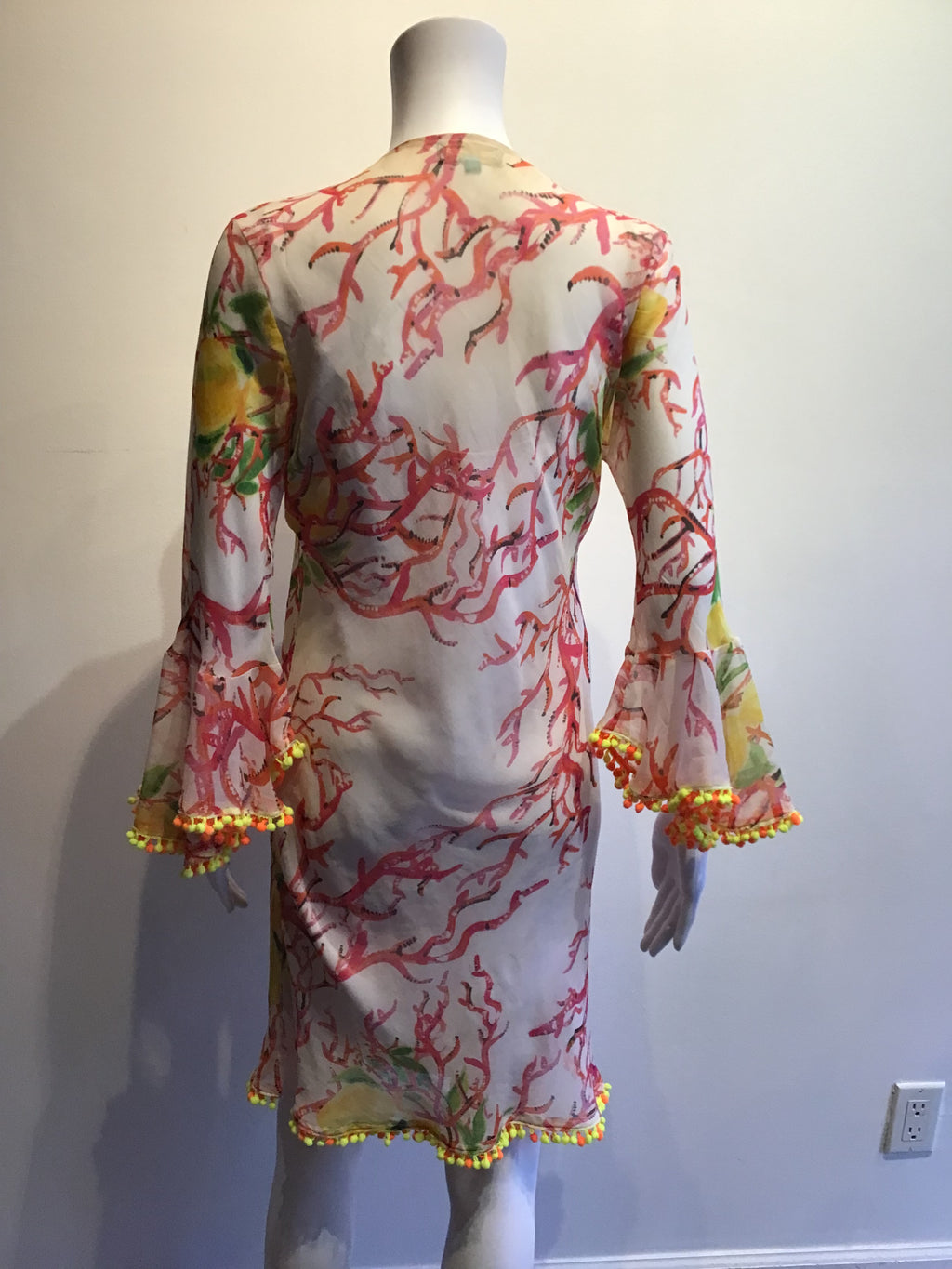 2000’s Antica Satoria Multicolor Polyester Beach Coverup/Dress Size 6/8