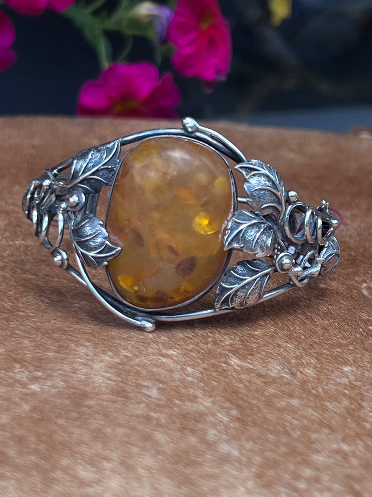 amber, sterling, bracelet