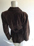 1970s Chocolate Brown Suede Jacket Size 8