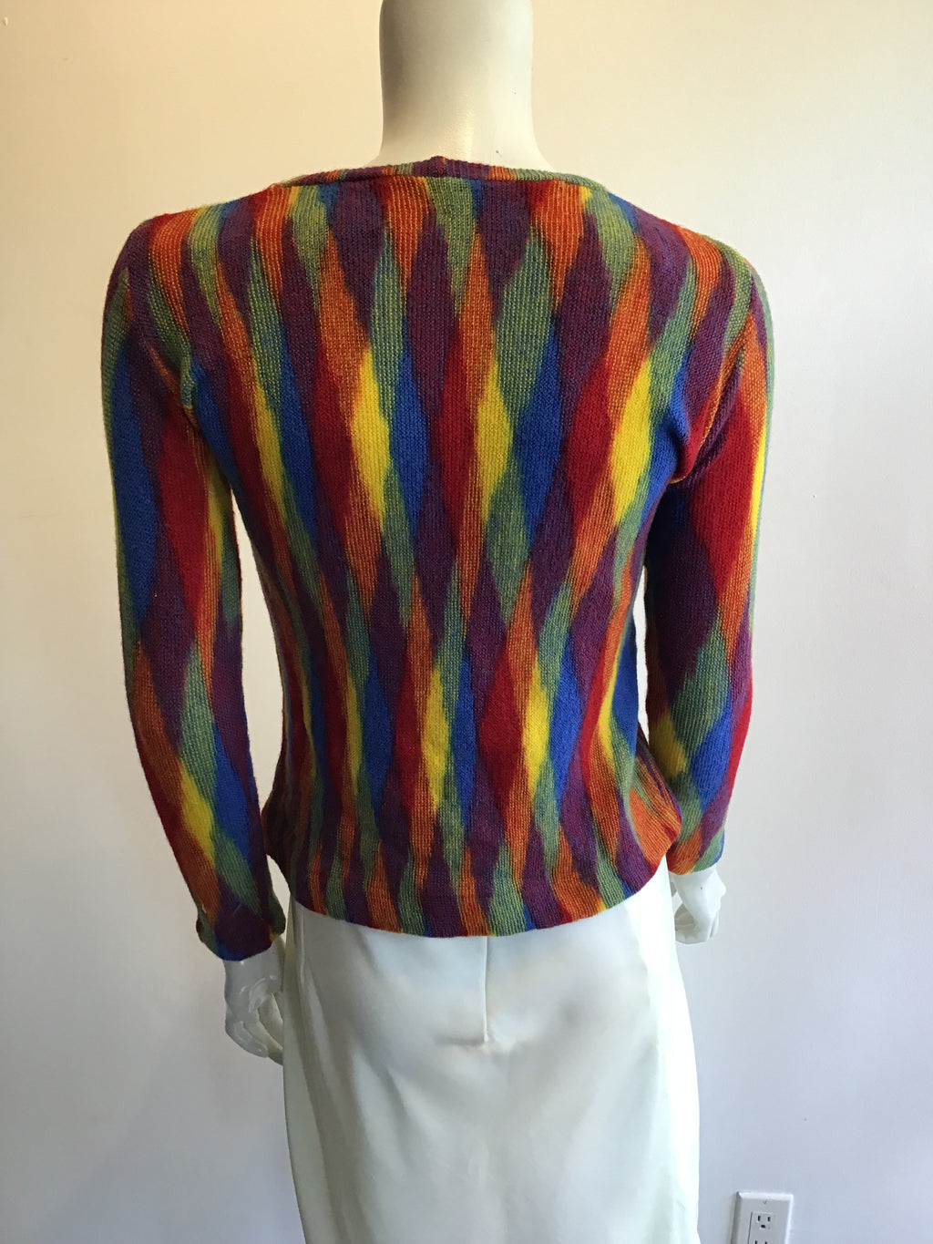 1970’s Halston Wool Rainbow Sweater Size 6