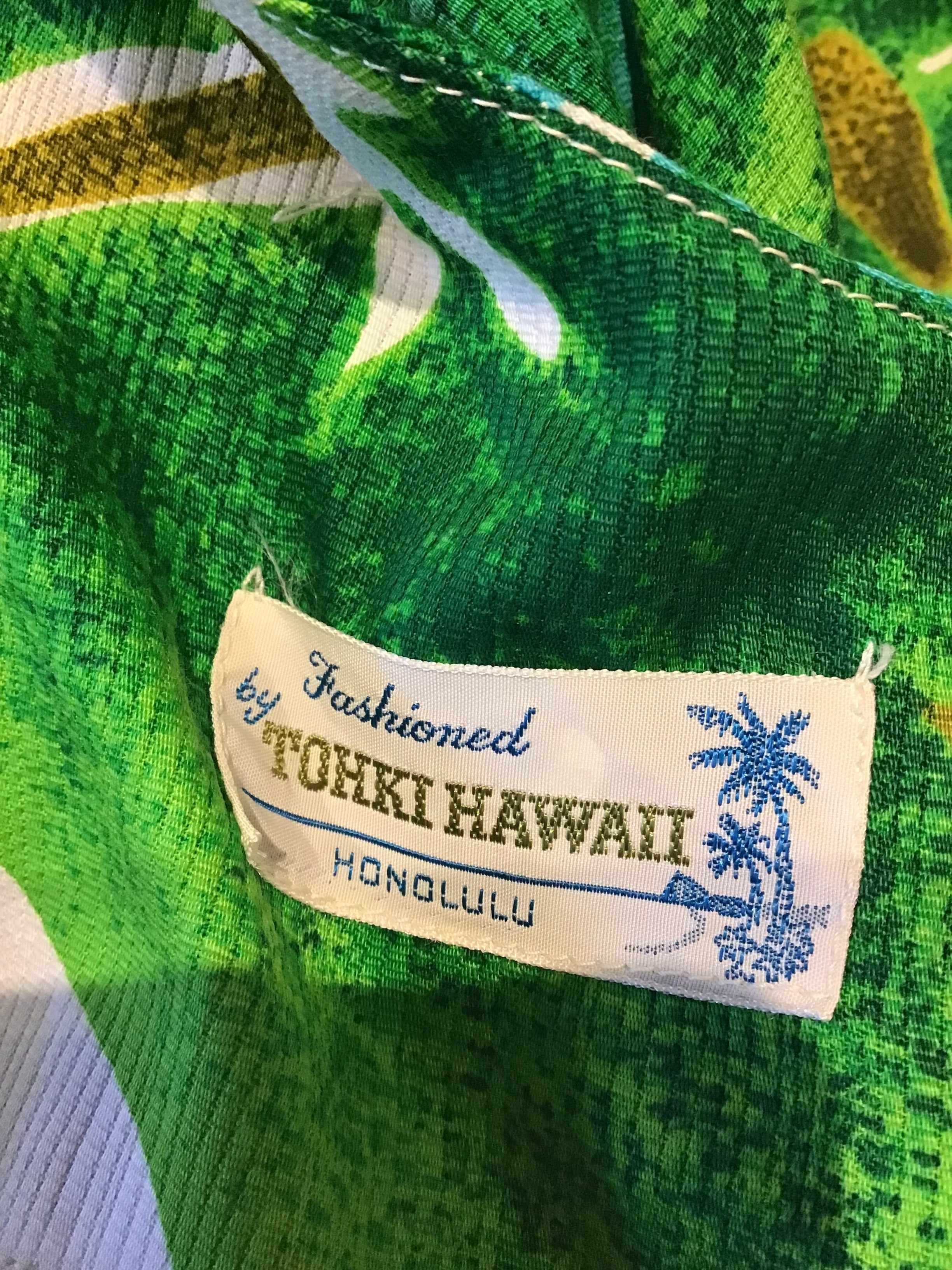 1960s Cotton Tohki Hawaii Maxi Dress Size 8
