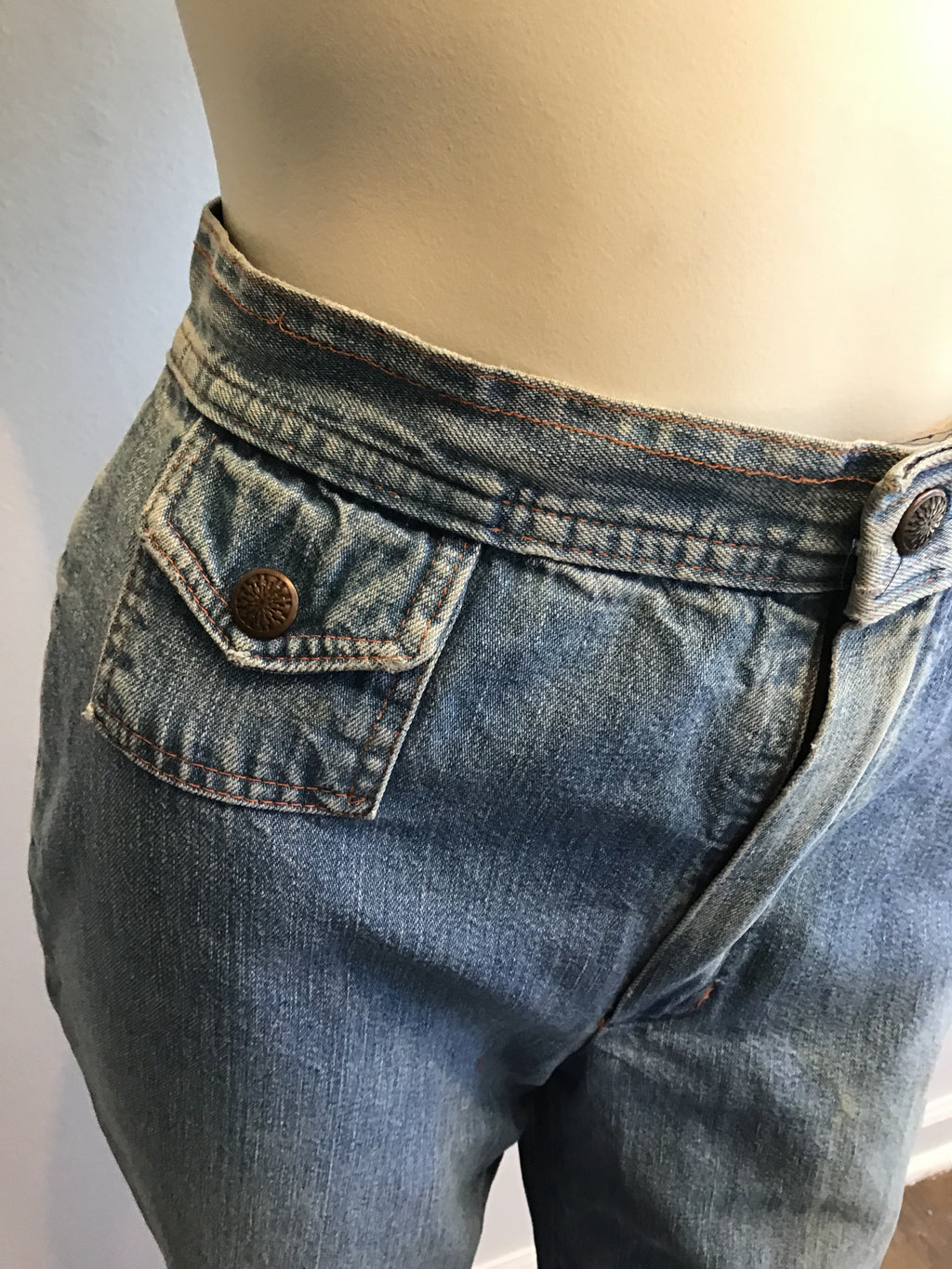 1970’s Cotton Denim Stuffed Jeans Size 4