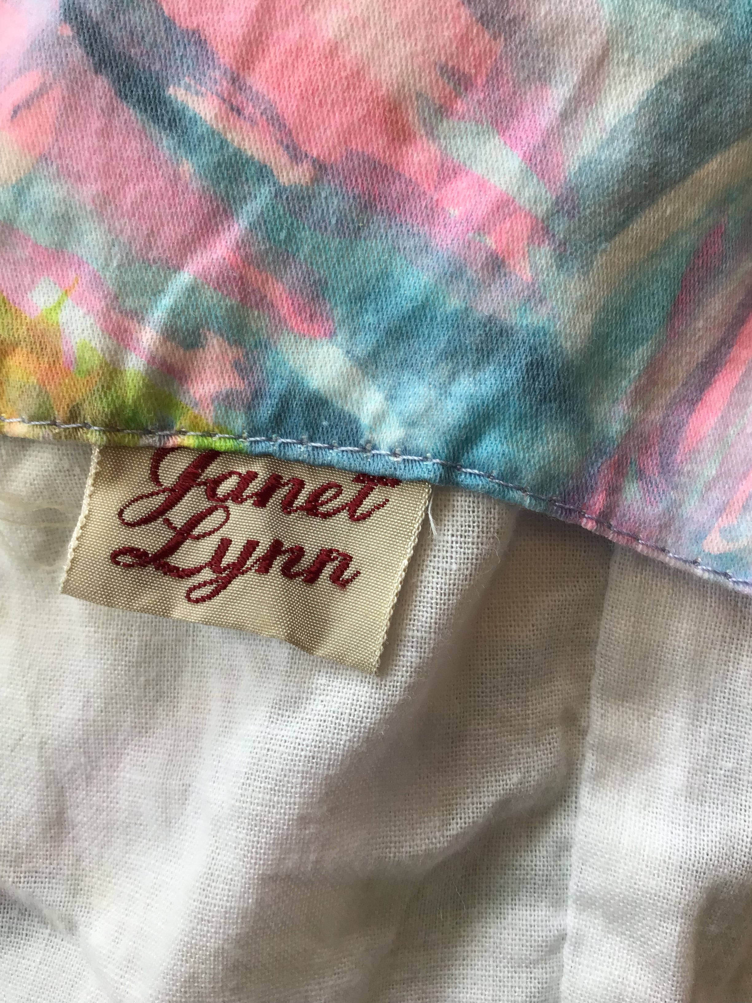 1960’s Cotton Pink/Lime Green/Blue/Yellow Janet Lynn Shift Dress Size 8