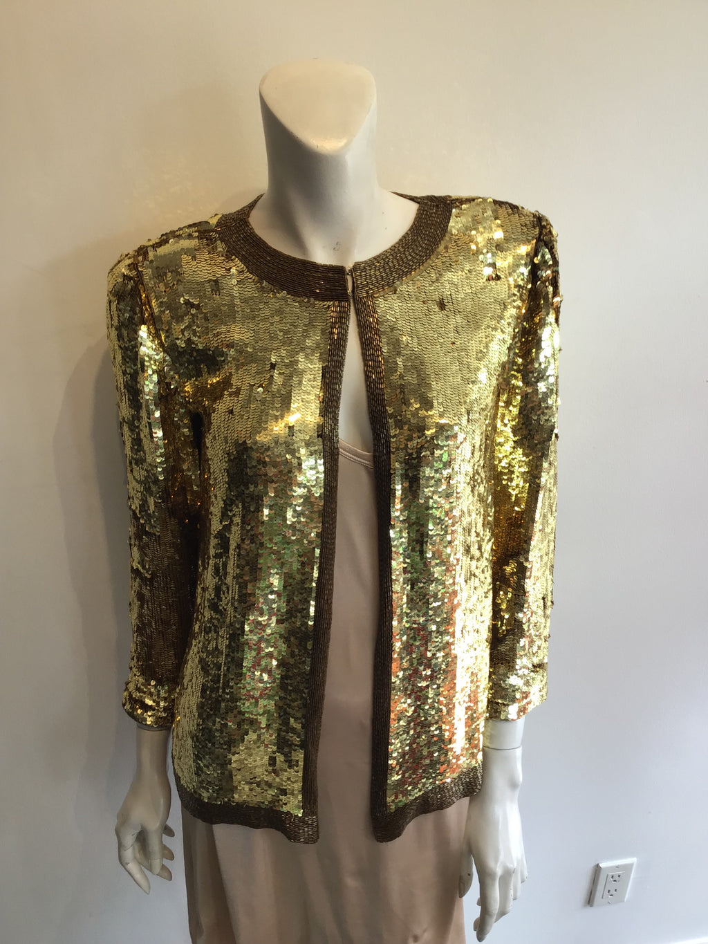 1980’s Gold Sequined  Candlelight by Jamison’s Jacket Size 8