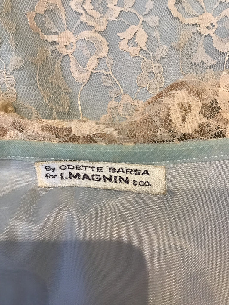 1950’s Silk/Cotton Lace Odette Barsa Robe Size 8