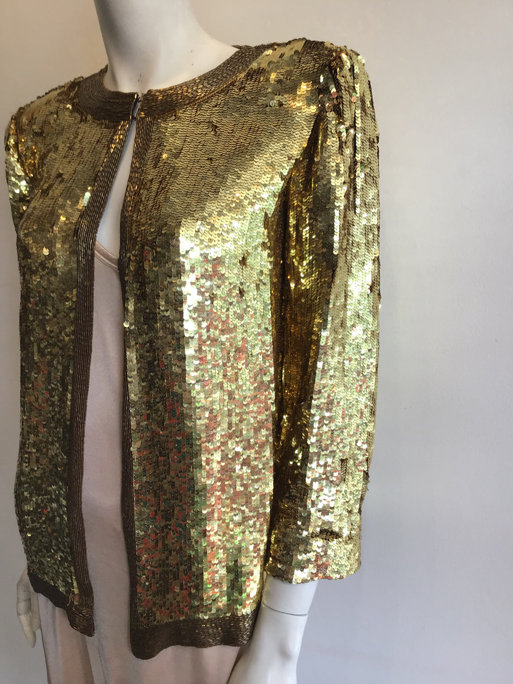 1980’s Gold Sequined  Candlelight by Jamison’s Jacket Size 8