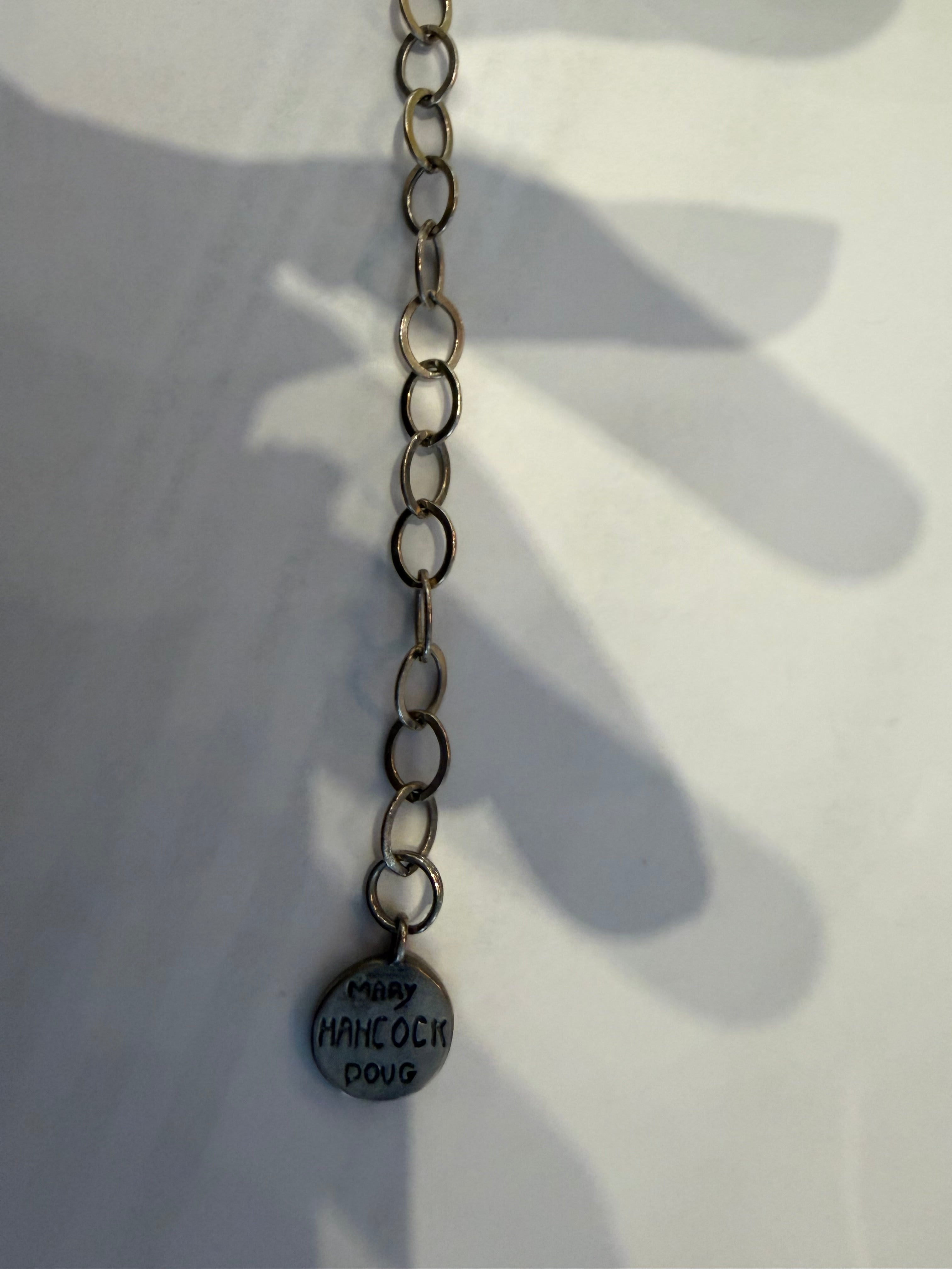 STERLING SILVER /CRYSTAL VINTAGE CHOKER SIGNED MARY & DOUG HANCOCK