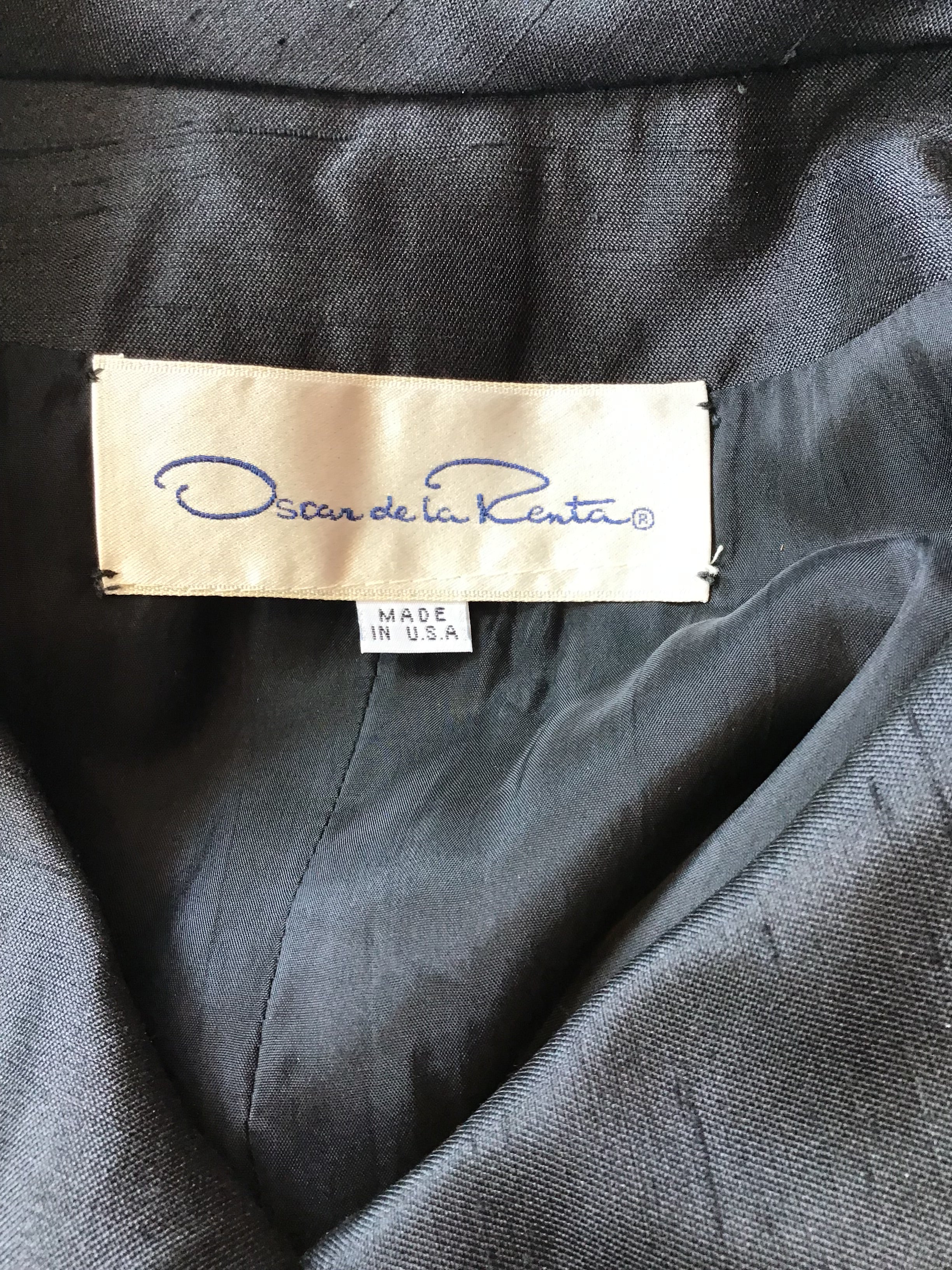 1980’s Oscar de La Renta Black Silk Coat Size 10