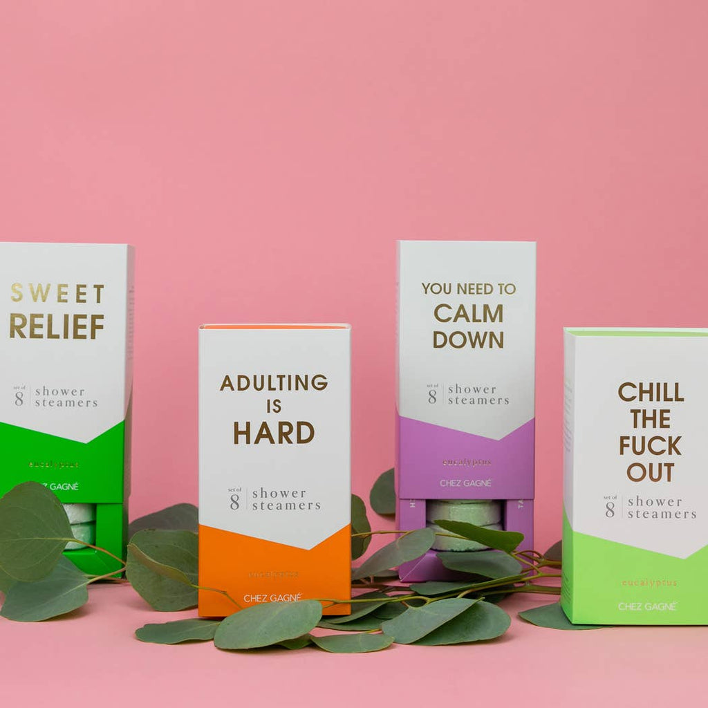 Chez Gagn e Chill The Fuck Out - Shower Steamers - Eucalyptus - Set of 8