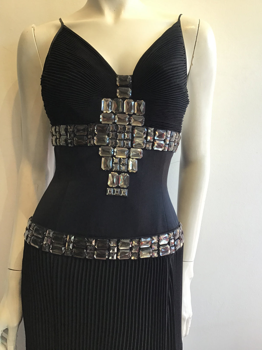 2000’s Roberto Cavalli Black Silk Blend Evening Dress Size 6
