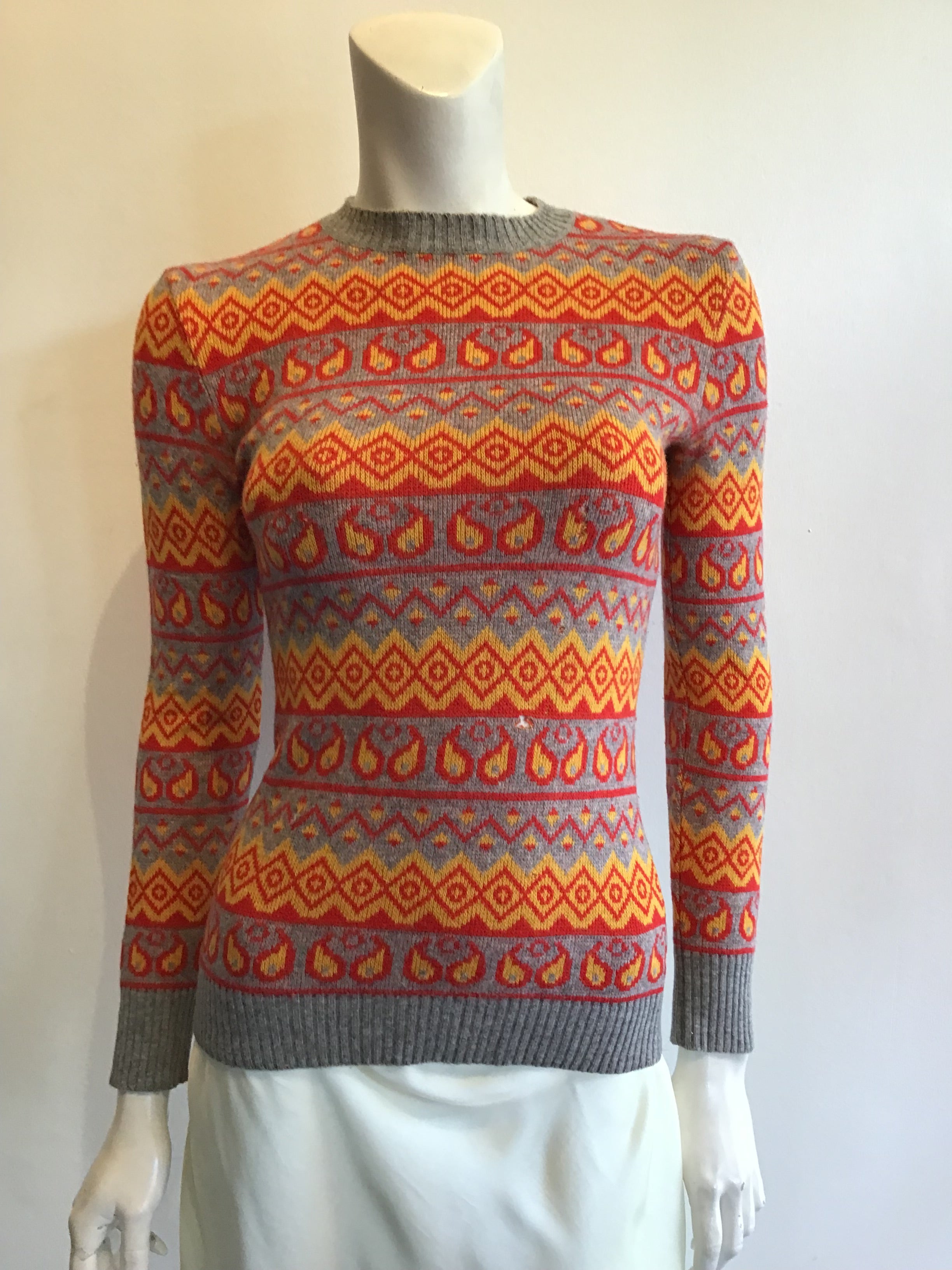 1970’s Valentino Multicolor Wool Sweater Size 6