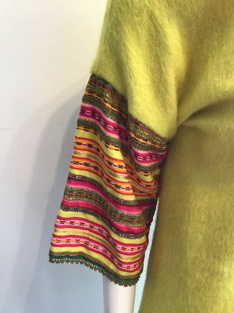 1960’s Canary Yellow Mohair Wool Dress Size 4