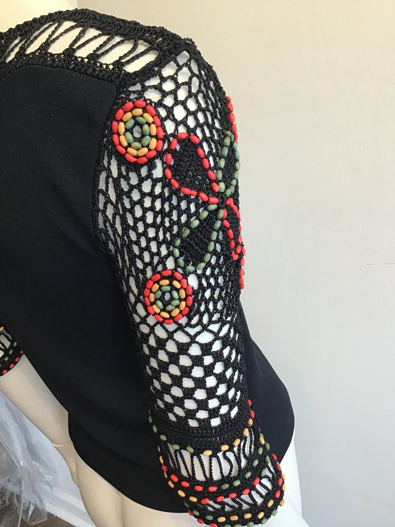 1990s Vicoise Vlack Knitted Top by Joseph A Size 6