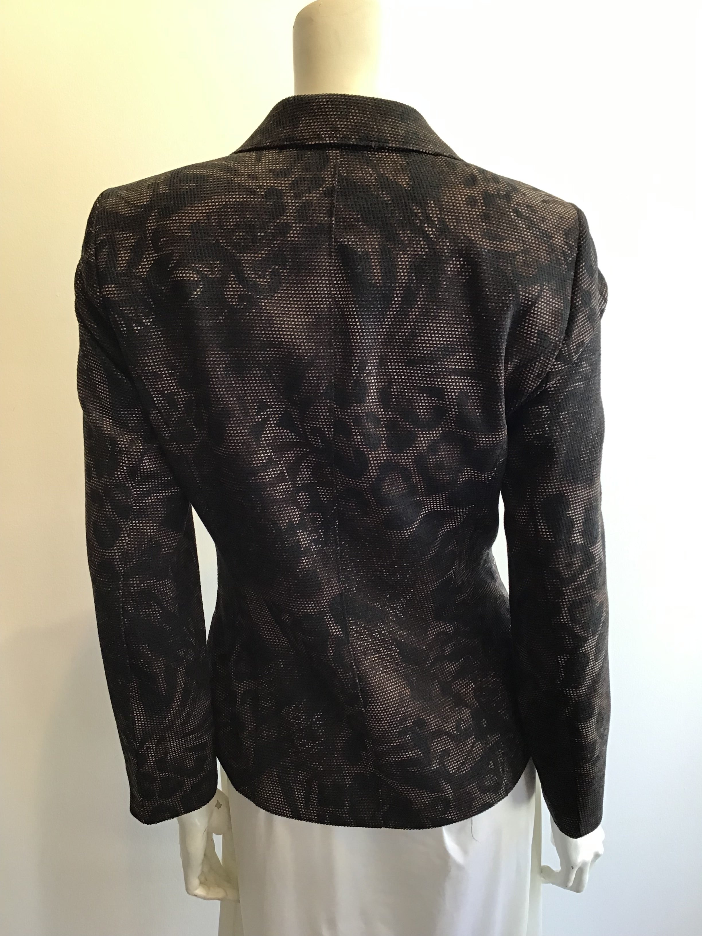 1980’s Wool Blend Basler Brown/Black Animal Print Jacket Size 4