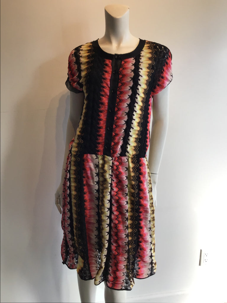 2000 Missoni Multicolor Rayon Silk Dress Size 8/10