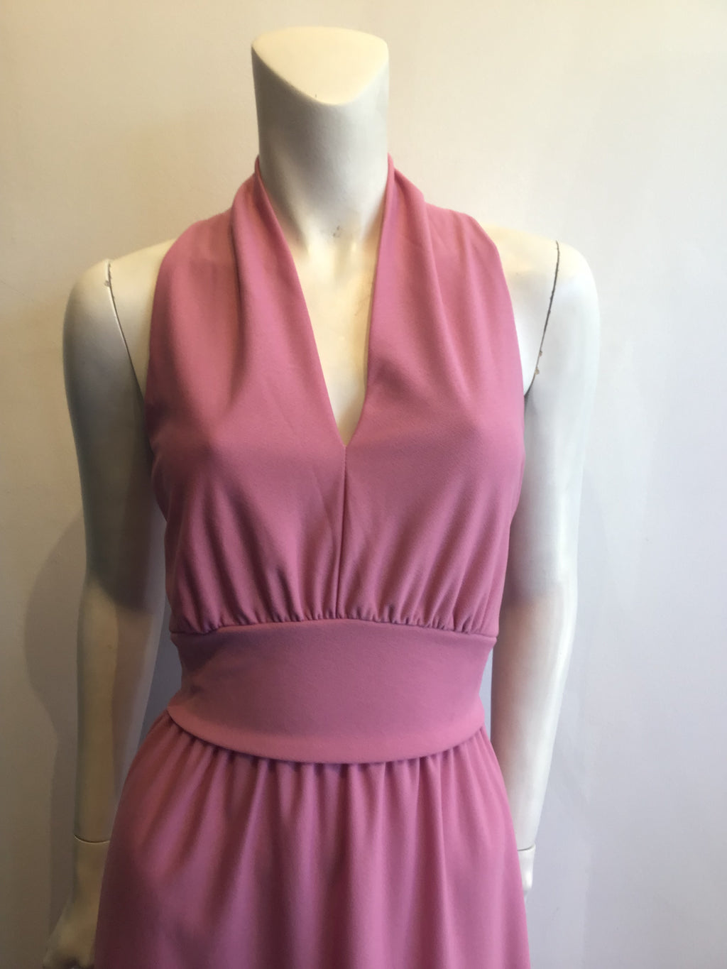 1970’s Mauve  Polyester JC Penny Maxi Dress Size 8
