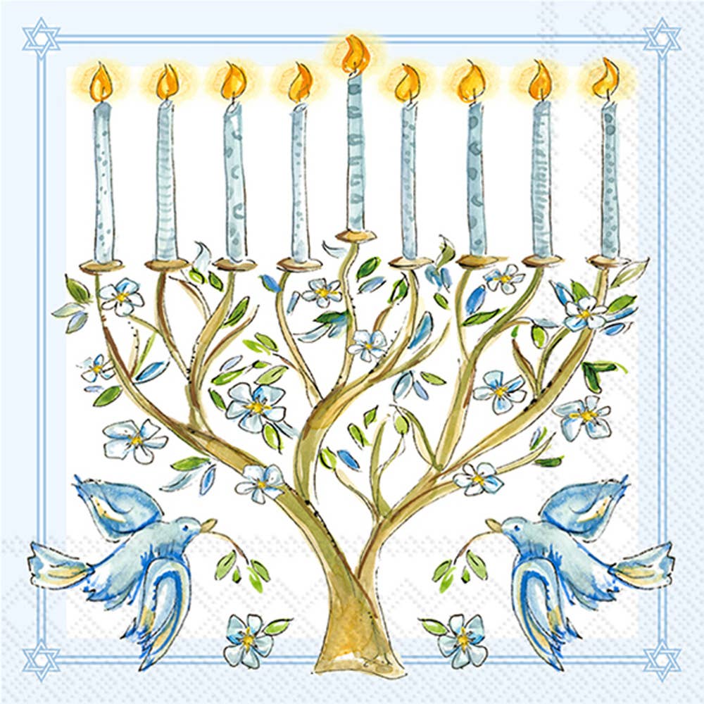 Menorah Holiday / Christmas Paper Cocktail Napkins Pk/20