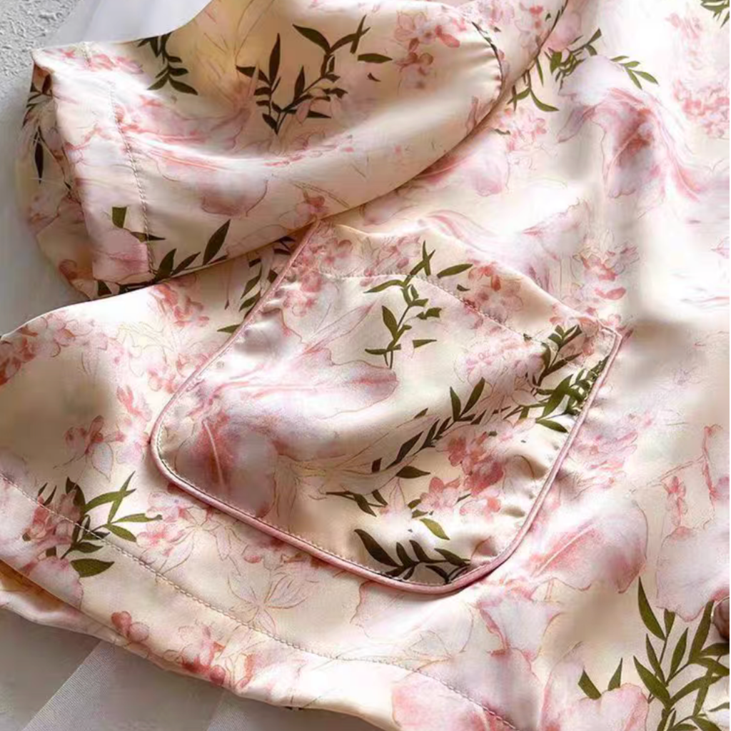 Floral Satin Pajama Set – Gift-able Lounge Sleepwear