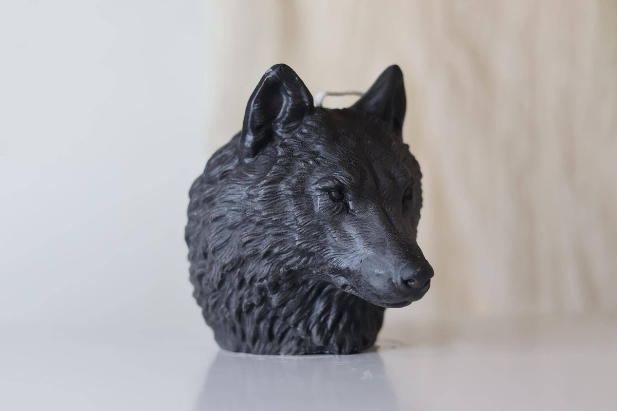 Wolf Head Candle
