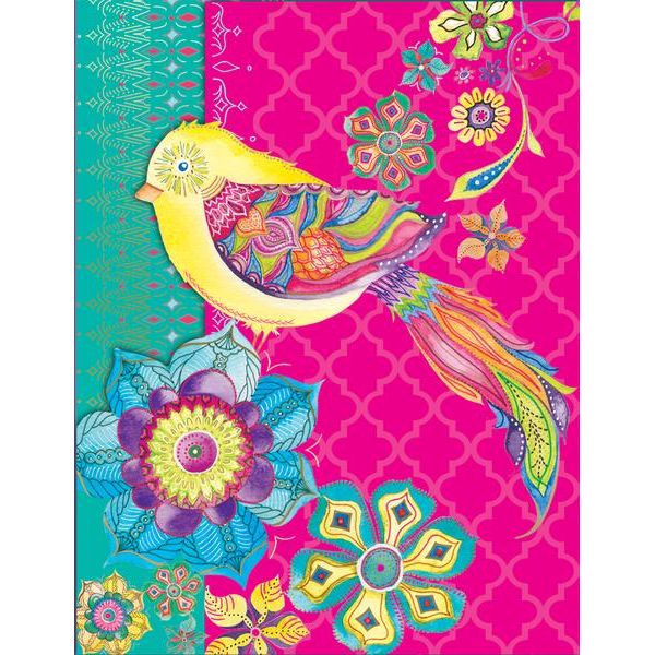 Bird Perch Purse Pad with pen and magnetic closure