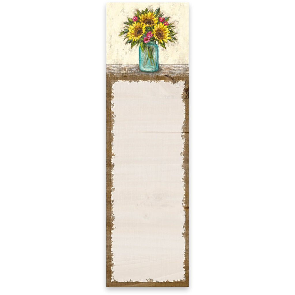 Sunflowers In a Vase List Pad