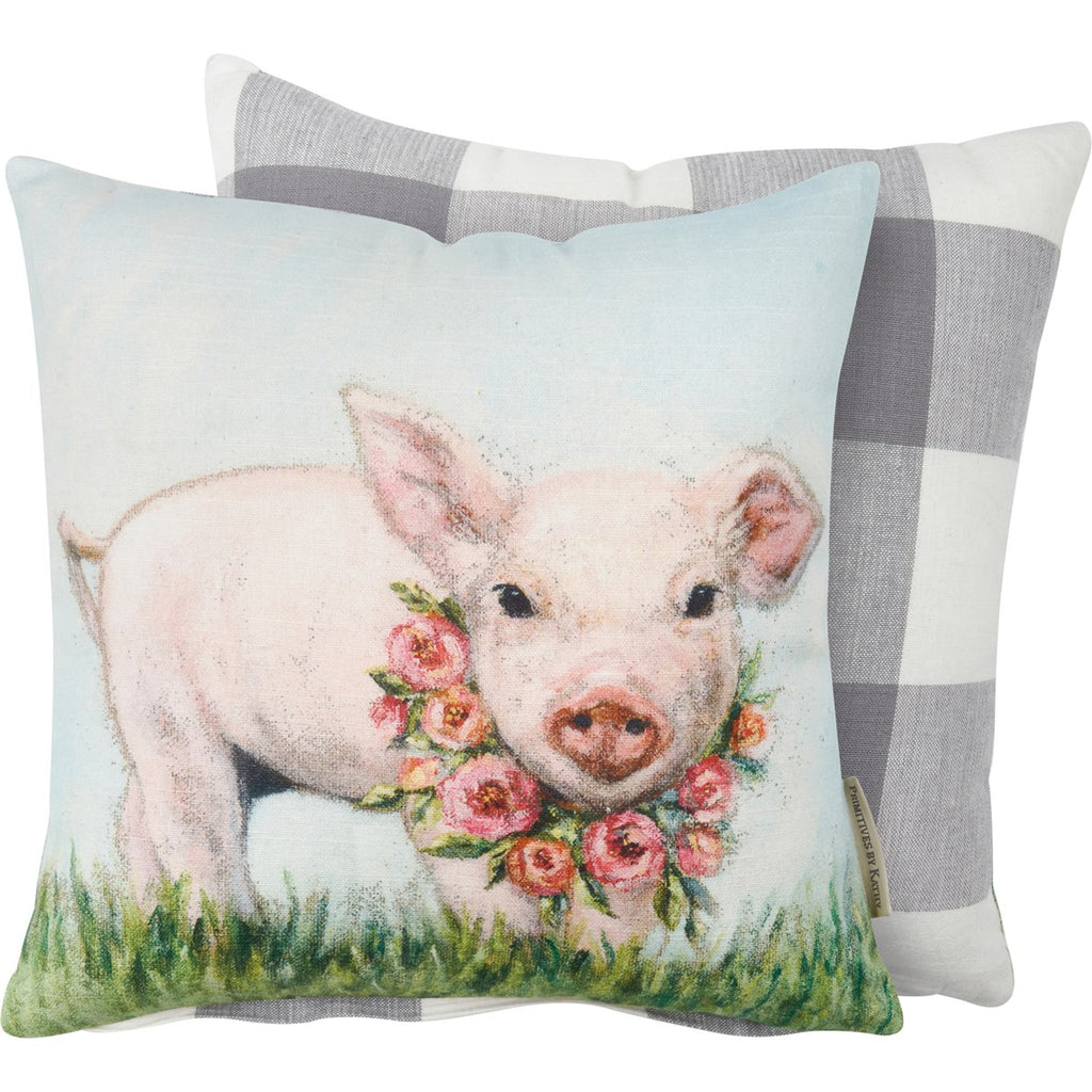 Pig Wreath Pillow