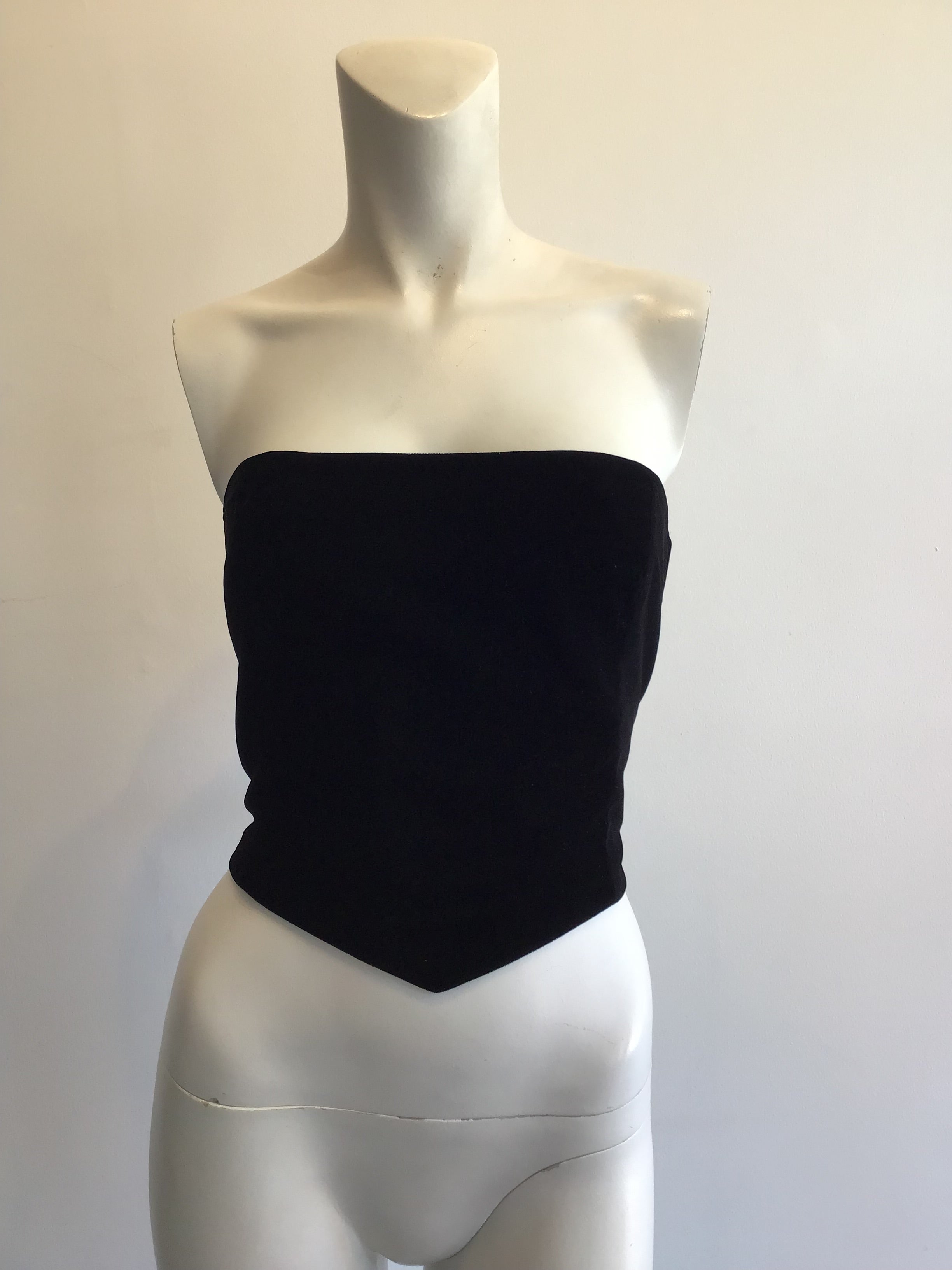 1980’s Krizia Black Silk Velvet Buster and Crop Jacket Size 8
