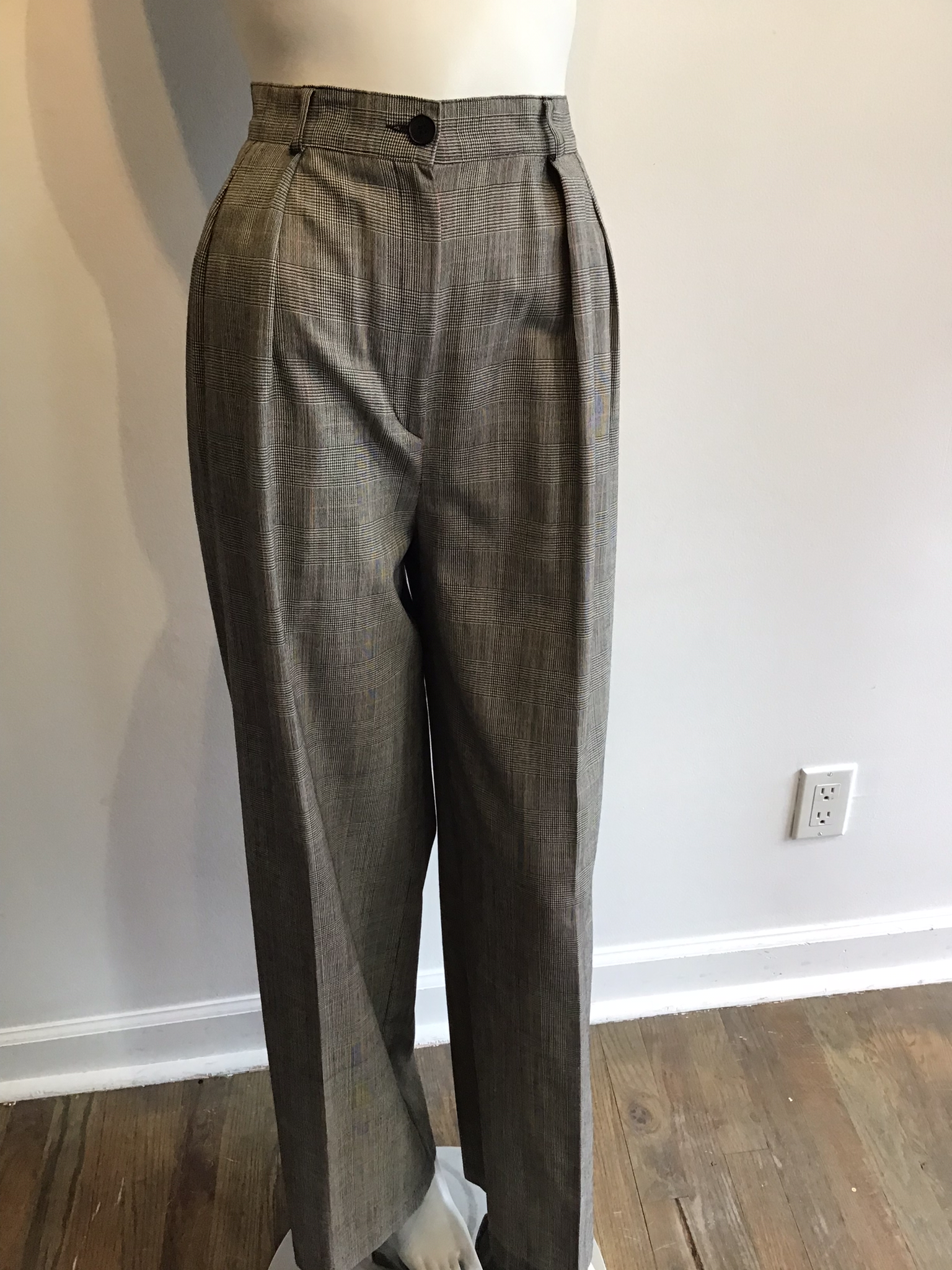 1990’s Yves Saint Laurent Encore Wool Plaid Pant Suit Size 10