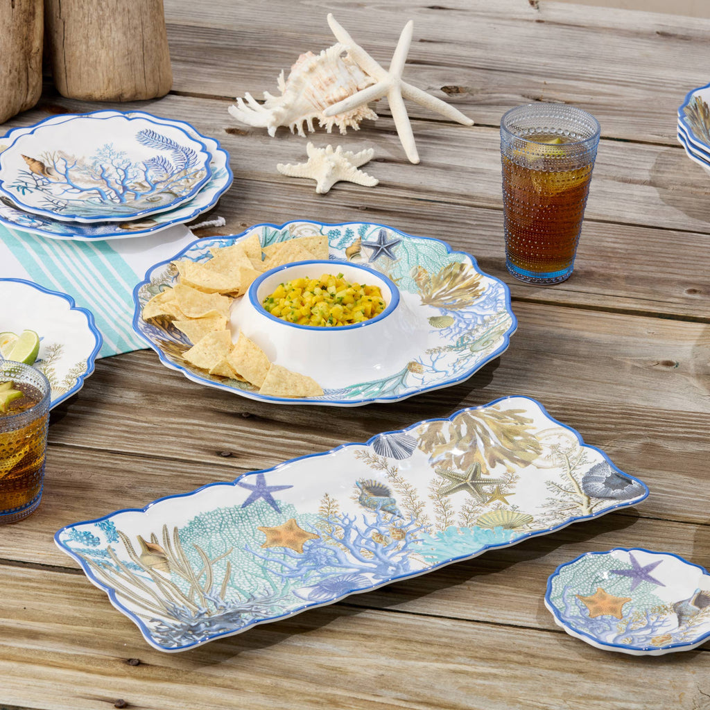 Blue Lagoon Rectangular Platter 19" x 8"