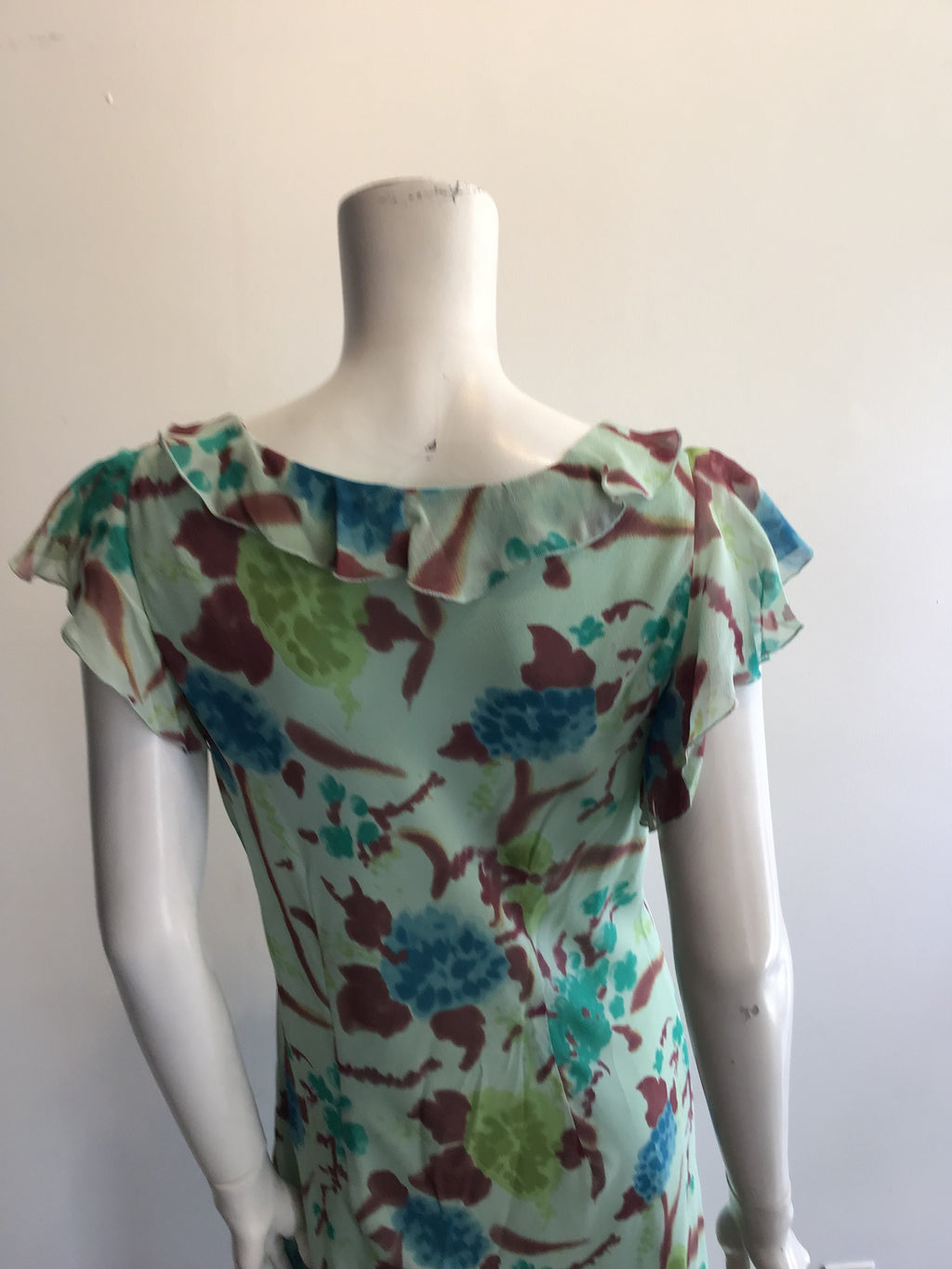 2000’s Lapis Chiffon Floral Dress Size 16