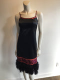 2000 Lu Lu Paris Black Acetate Party Dress Size 4