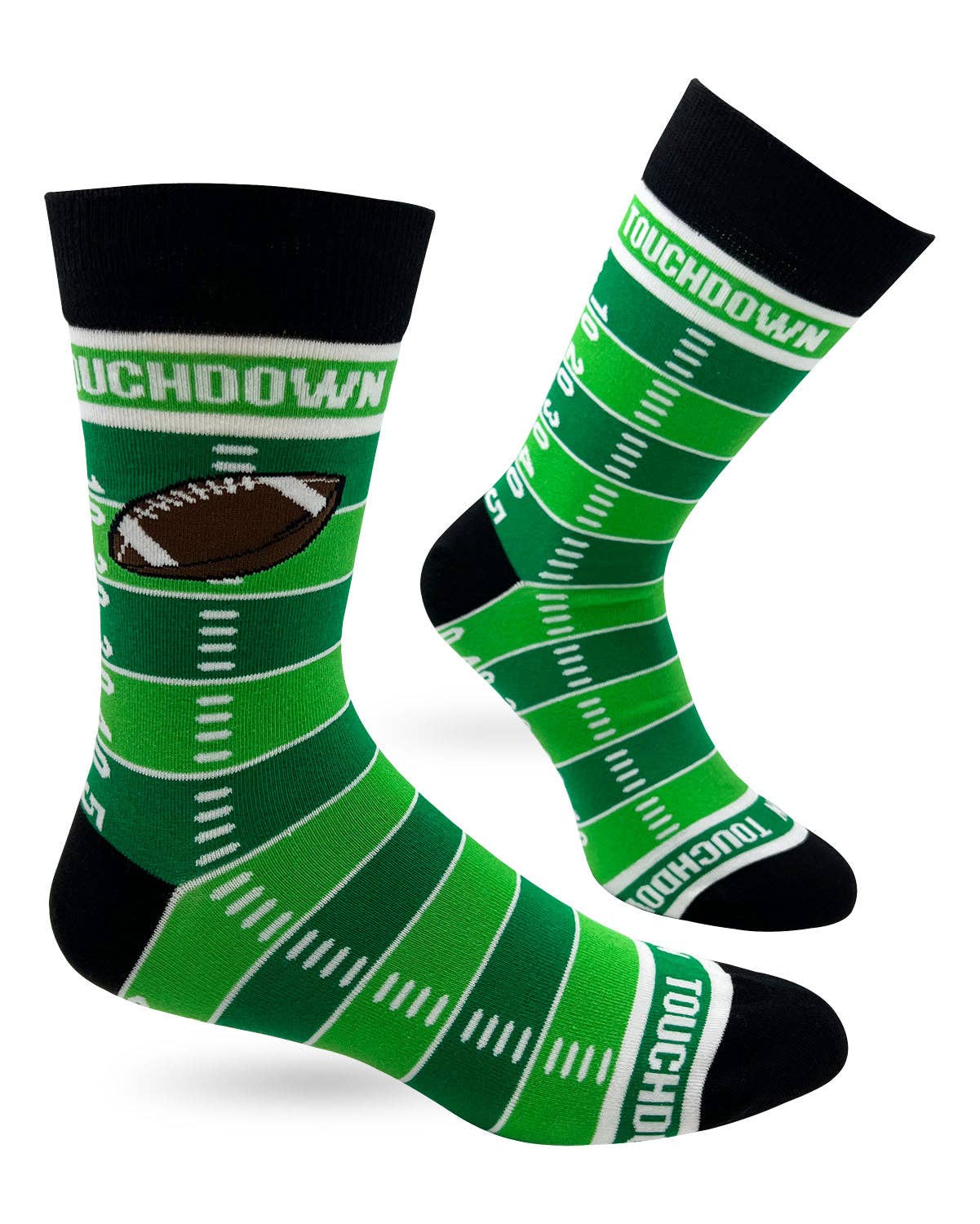 Touchdown Men's Novelty Crew Socks Featuring  an American Football Field