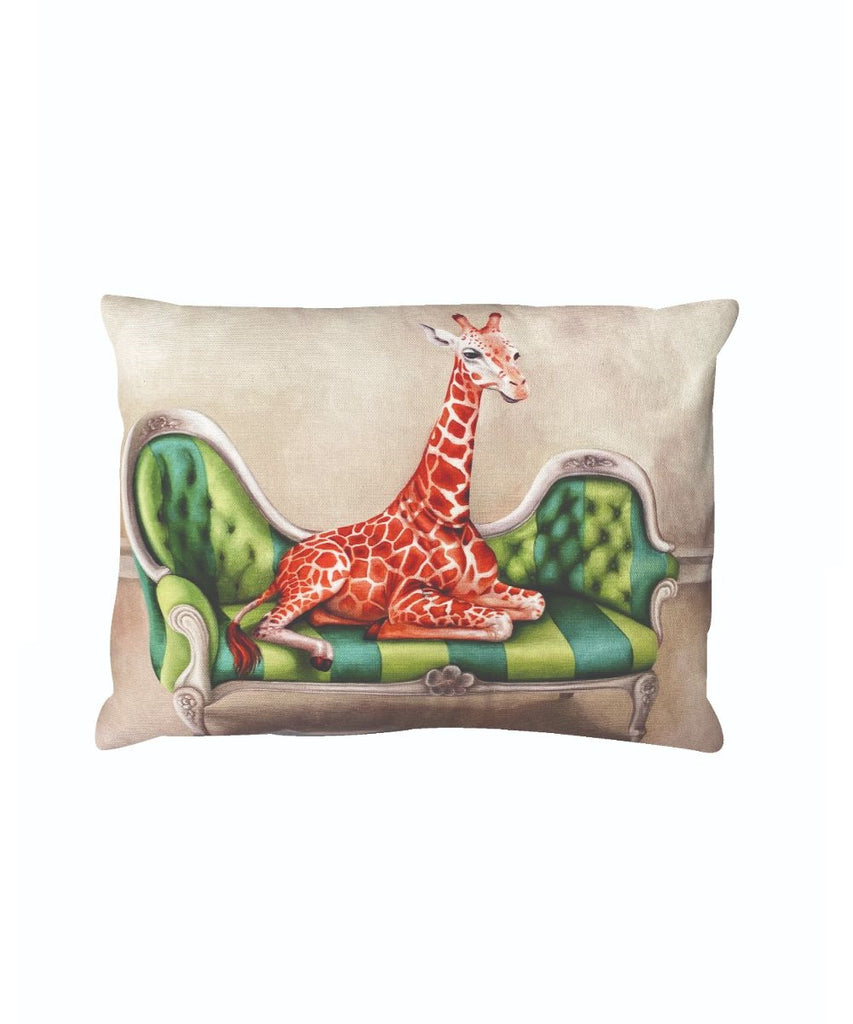 velvet giraffe pillow cover 