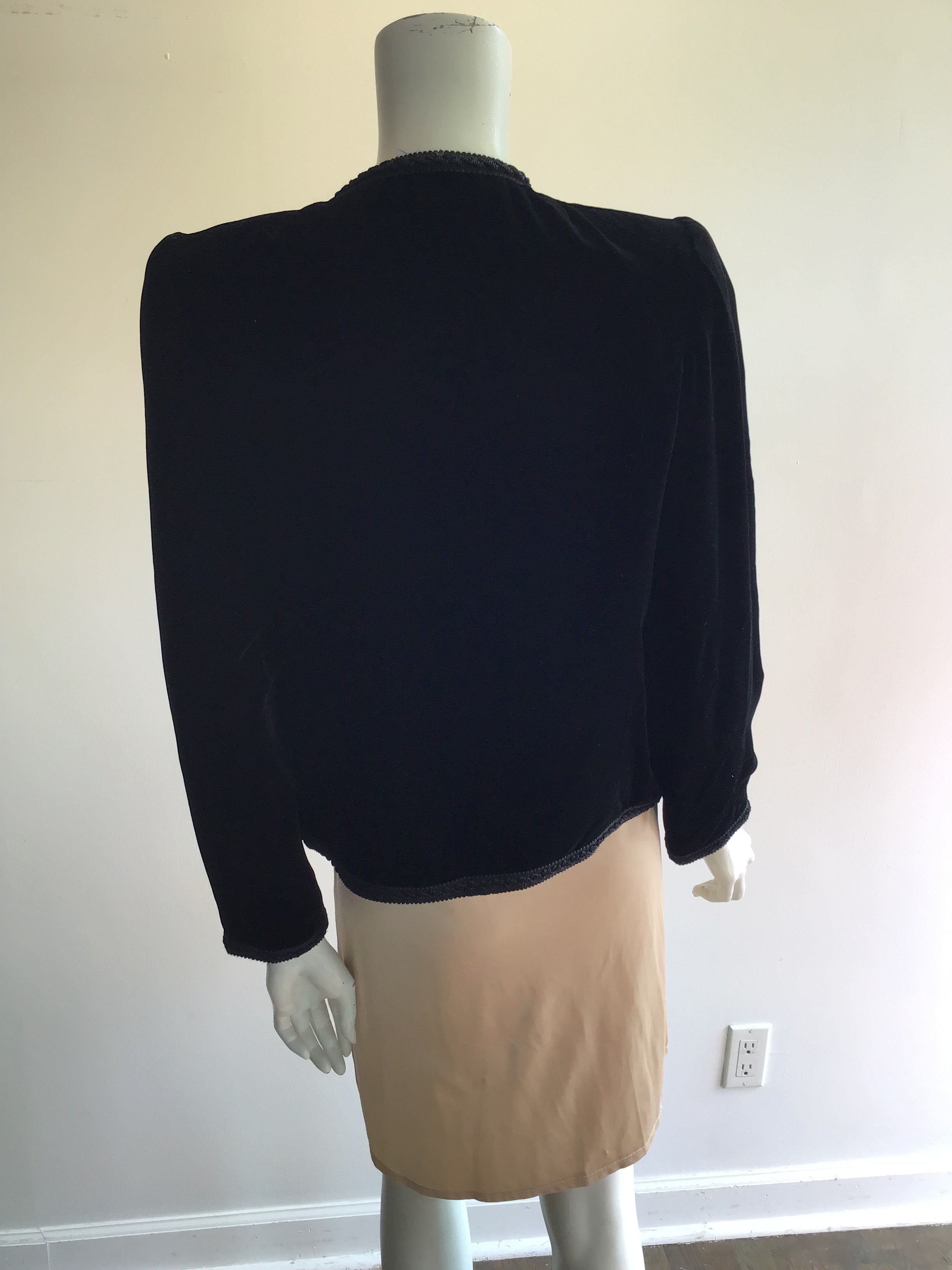 1990’s Ungaro Black Velvet Jacket Size 6