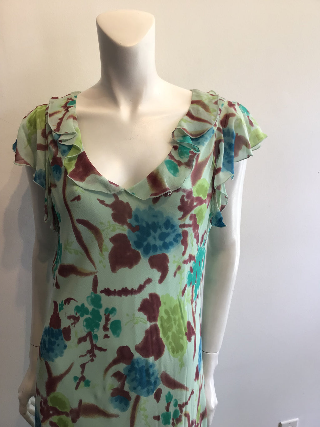 2000’s Lapis Chiffon Floral Dress Size 16