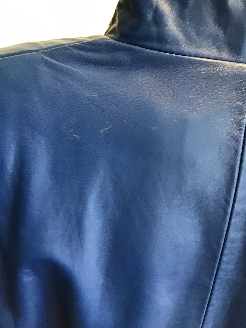 1980’s Scully Leather Blue Leather Dress with Bolero Jacket Size 4