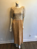 1980’s Mary McFaddenlike  Mario Synthetic Pleated Evening Dress Size 4