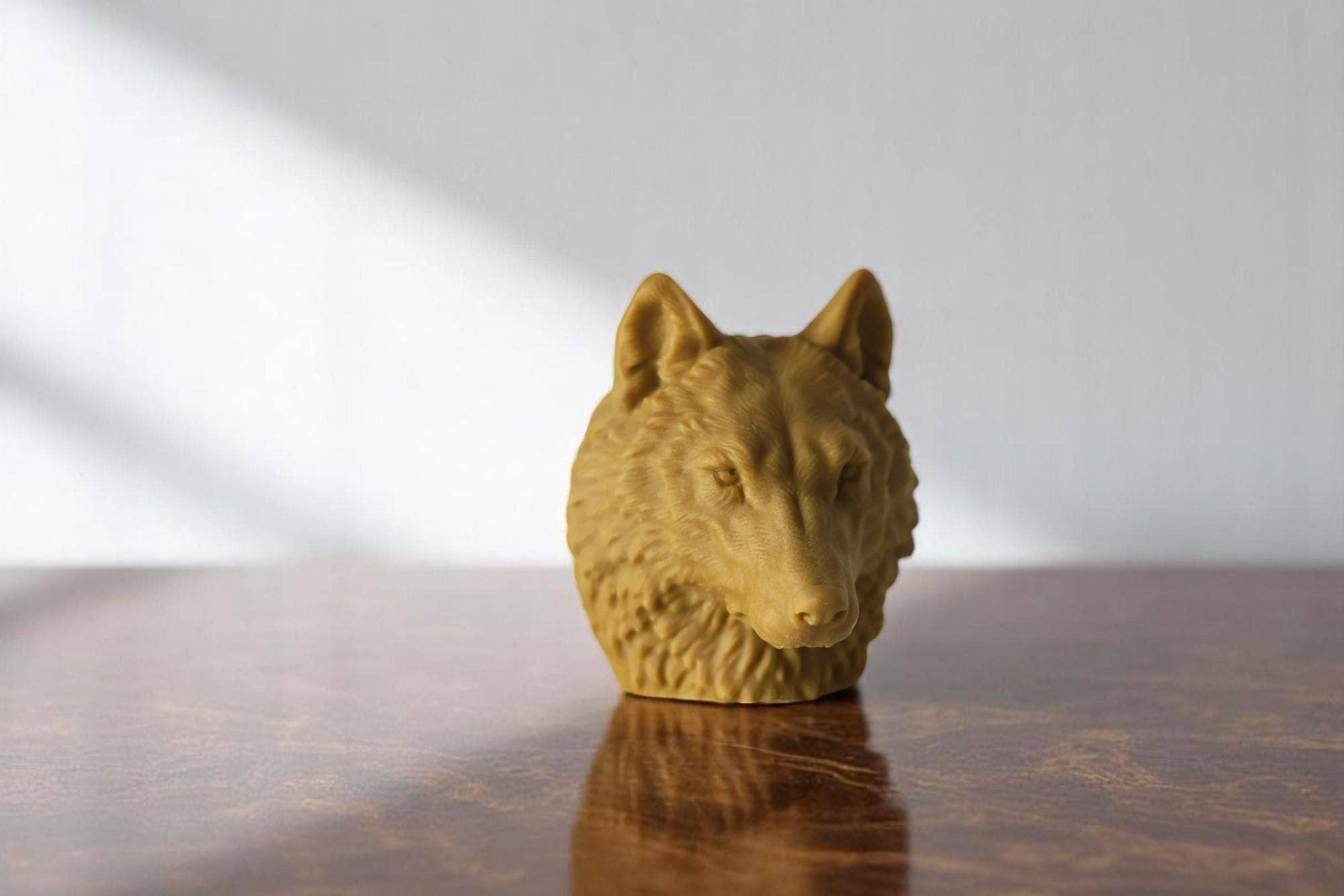 Wolf Head Candle
