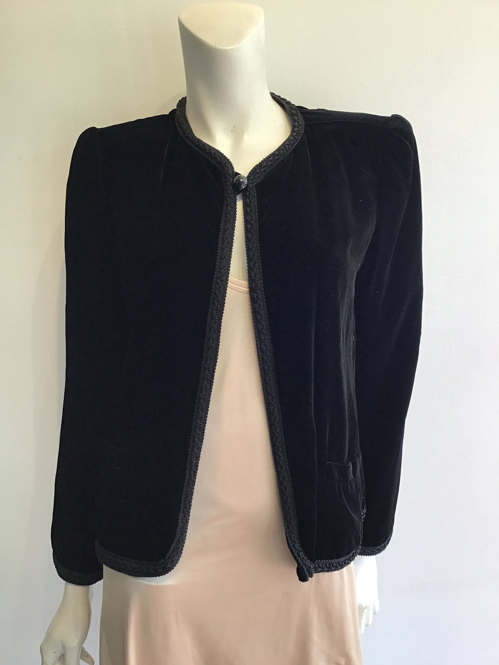1990’s Ungaro Black Velvet Jacket Size 6