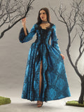 18th Century Teal Brocade Gown
