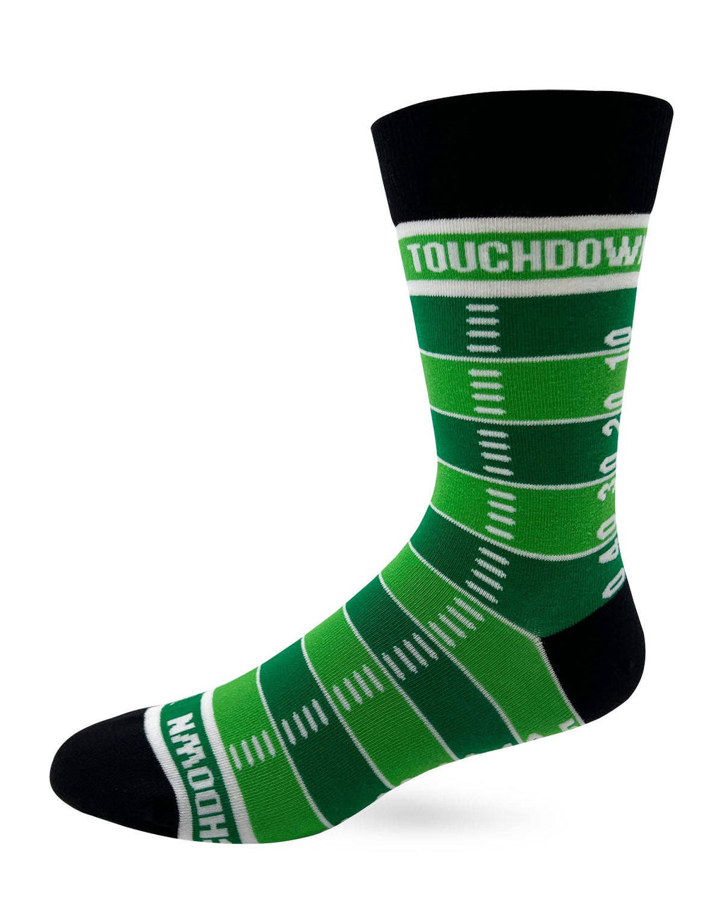 Touchdown Men's Novelty Crew Socks Featuring  an American Football Field