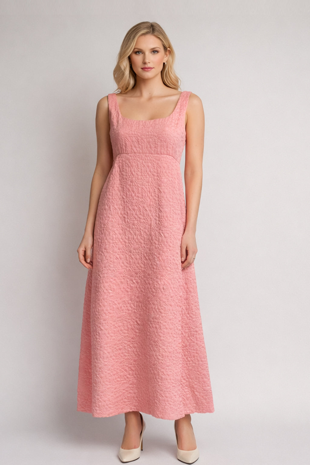 1960s Malcolm Starr Pink Brocaded Dress with Jacket -size 6