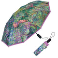 Monet Artist's Gardens at Giverny Travel Umbrella – Compact, One-Touch Open & Close
