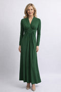 1970’s Forrest Green Polyester Evening Dress Size up to 8/9