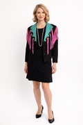 Colorful Fringed Jacket - 1980's Women's Costume Rental