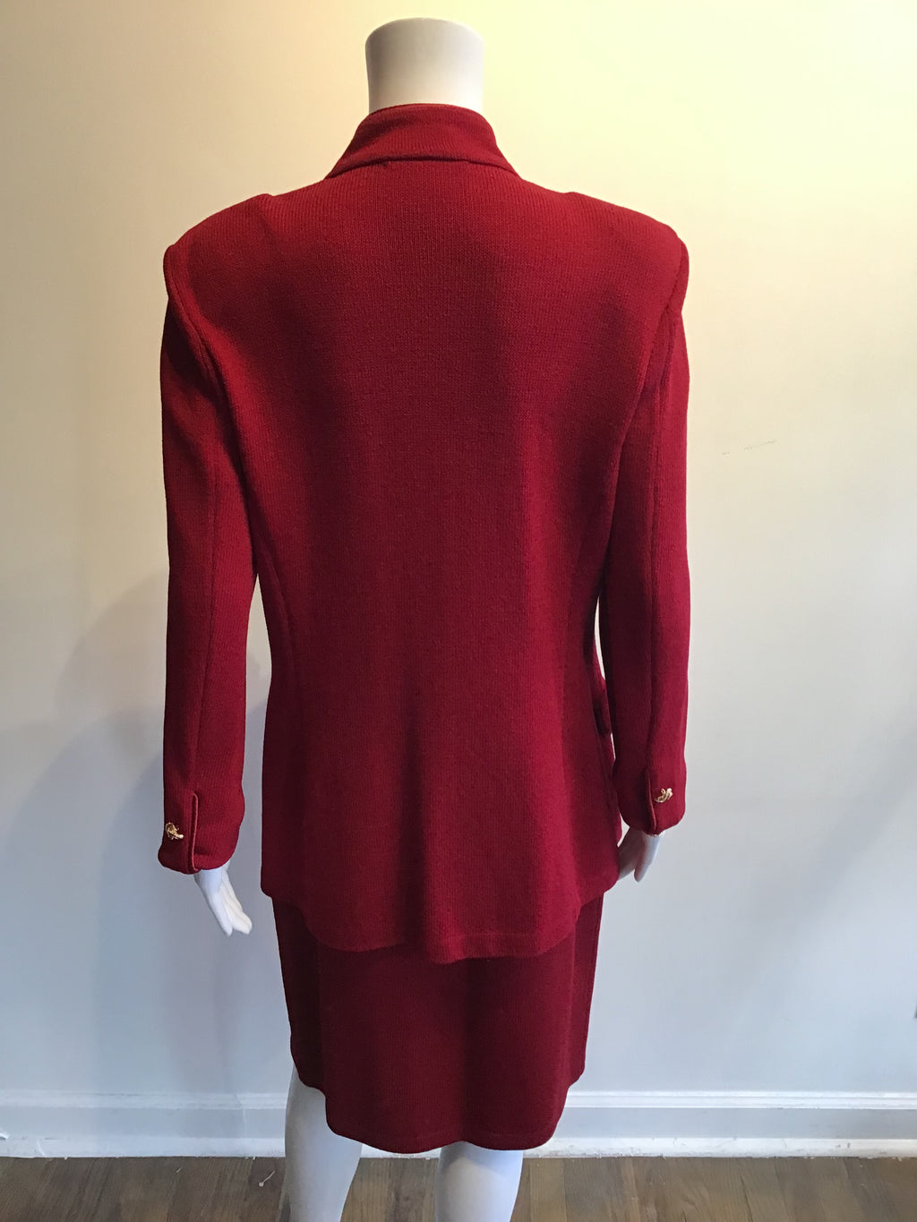 1980’s St. John Burgundy Wool Blend Suit Size 10